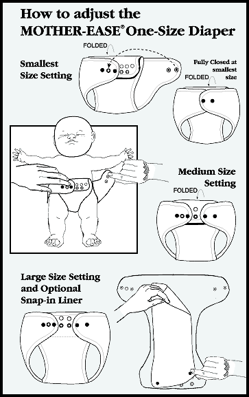 Mother-ease One Size Fitted Diapers